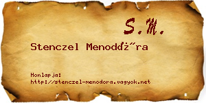 Stenczel Menodóra névjegykártya